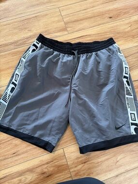 Nike Men’s Gray Swim Shorts with Black Trim